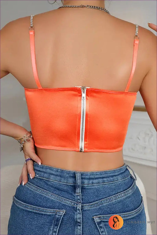 Crystal Boning Crop Top - Effortless Evening Glam - Shirts & Tops - Lingerie Hut - All Season • Clubwear • Cutout