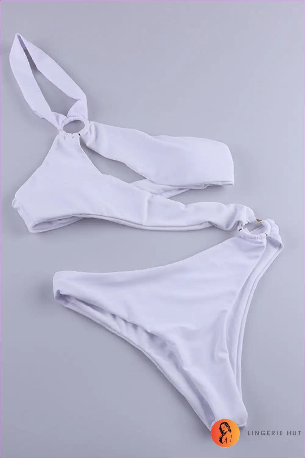 Cut out Swimsuit with Ring Detail - Alluring Elegance - Swimwear - Lingerie Hut - Beachwear • Cutout • Glamour • Halter