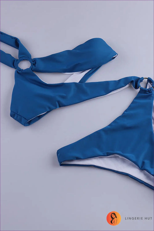 Cut out Swimsuit with Ring Detail - Alluring Elegance - Swimwear - Lingerie Hut - Beachwear • Cutout • Glamour • Halter