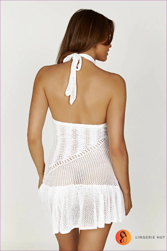Cutout Knitted Mini Dress - Summer Evenings Sorted - Dresses - Lingerie Hut - Backless • Glamour