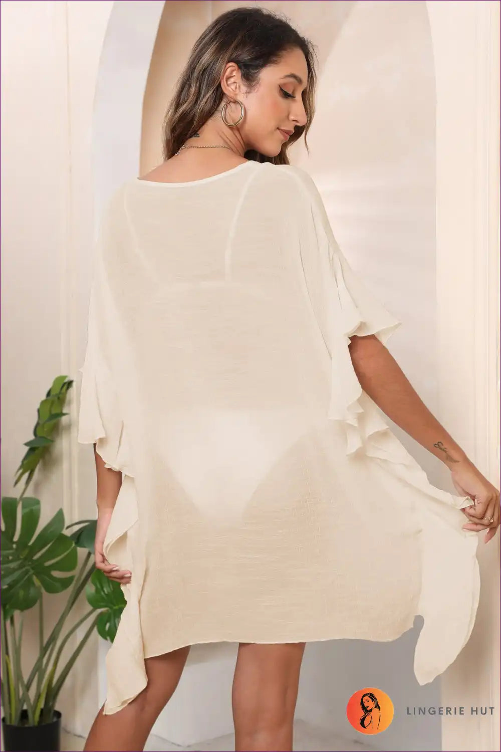 Effortless Ruffle Sleeve Dress – Casual Chic
