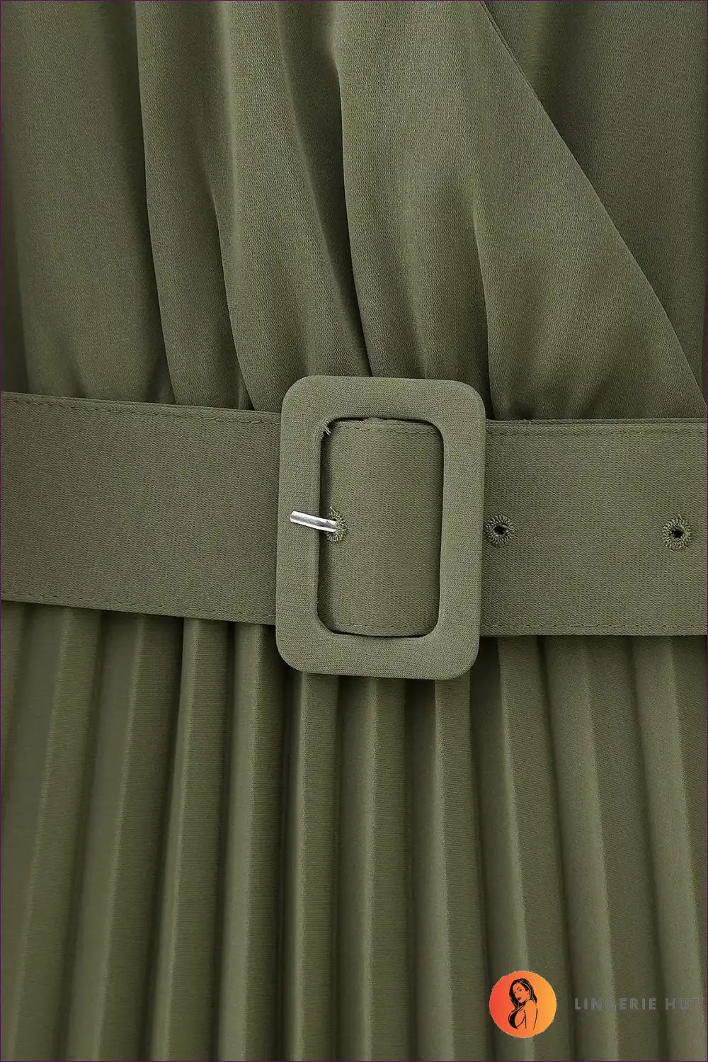 Elegant Belted Pleated Dress | Timeless Office Style