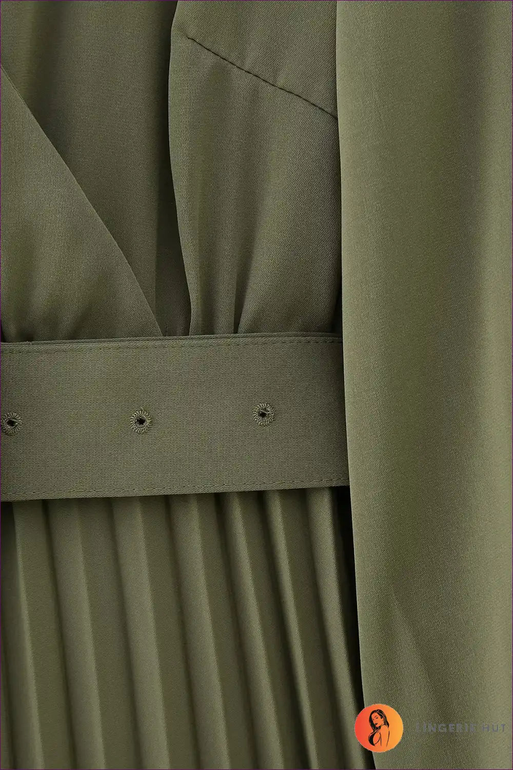 Elegant Belted Pleated Dress | Timeless Office Style