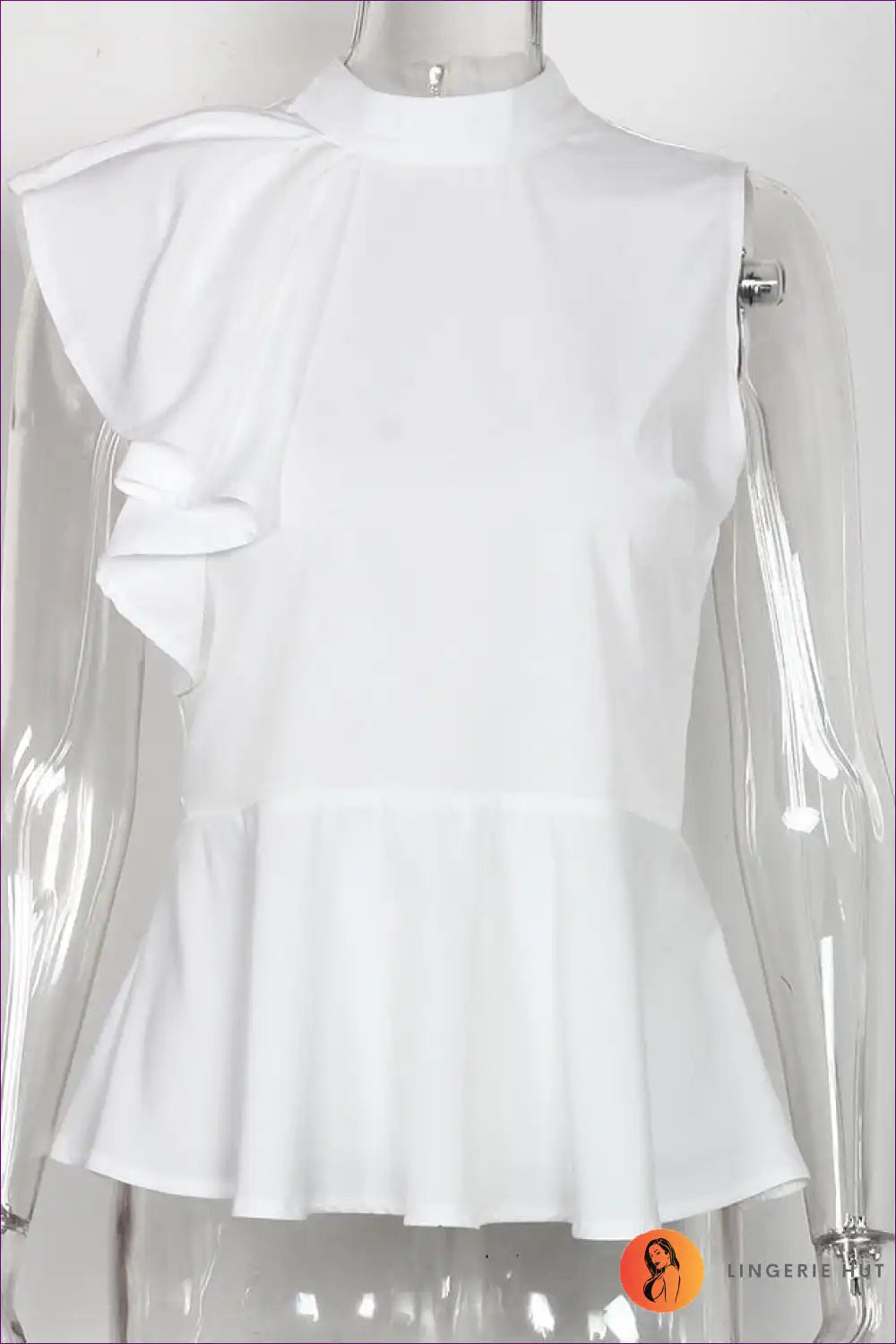 Lingerie Hut’s Elegant Ruffle Asymmetric Blouse Delivers Laidback Sophistication With Its Breezy Polyester