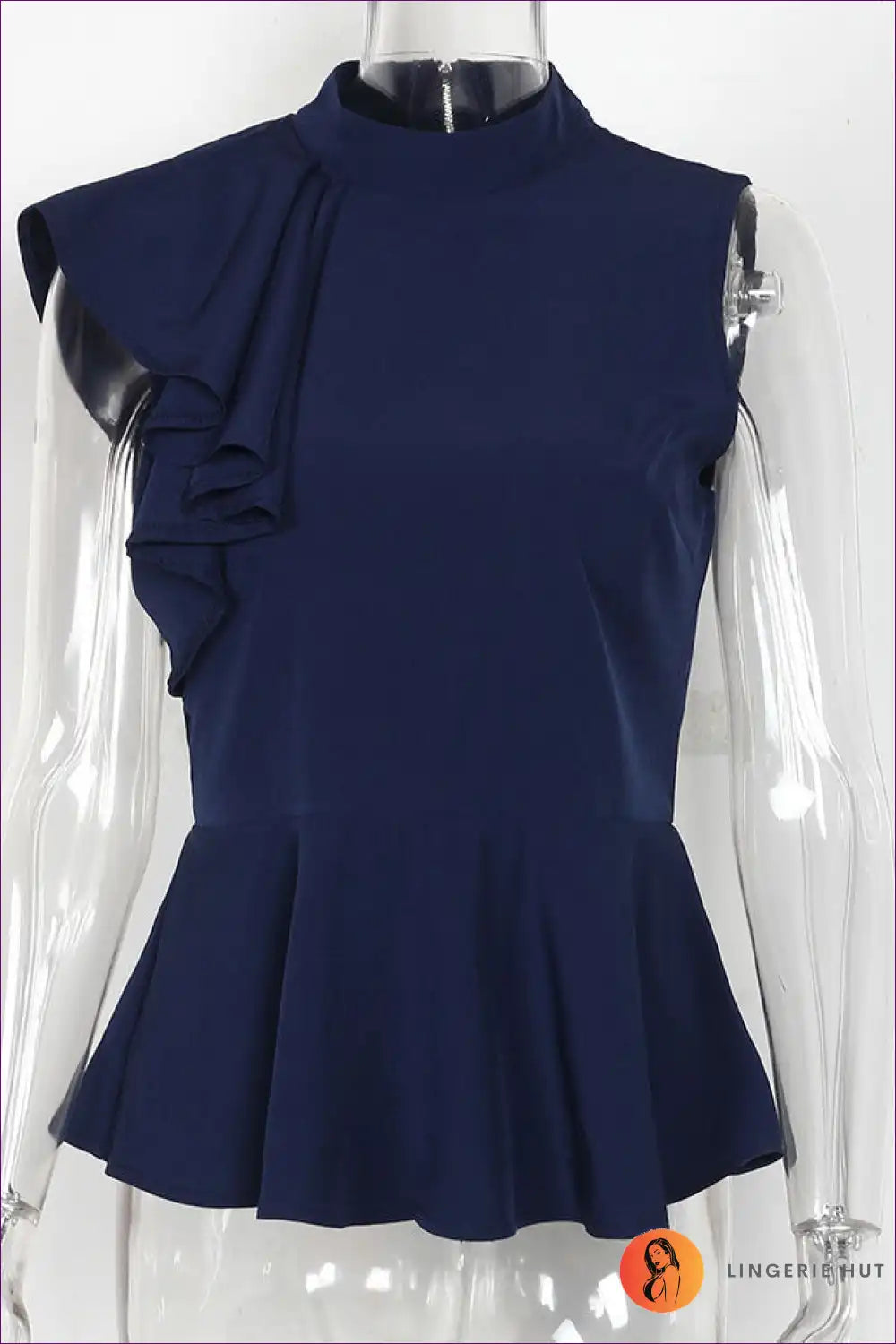 Lingerie Hut’s Elegant Ruffle Asymmetric Blouse Delivers Laidback Sophistication With Its Breezy Polyester
