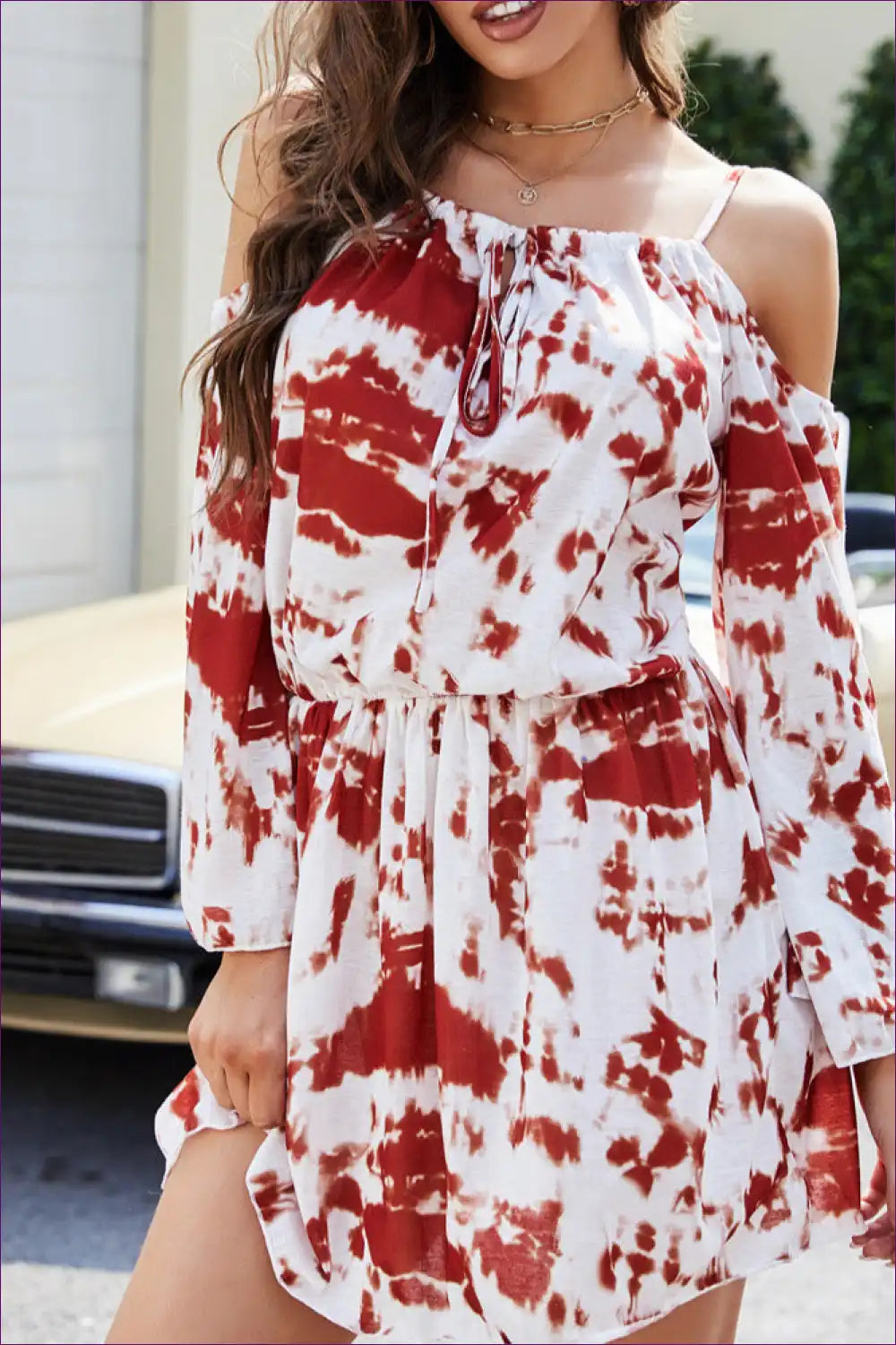 Elegant Tie-dye Cami Dress – Summer Chic