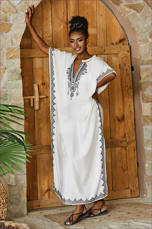 Embroidered Boho Maxi Dress - Summer Dream