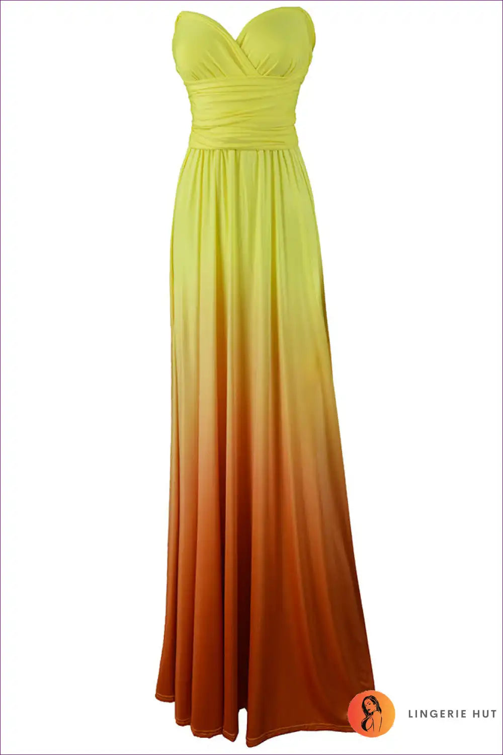 Immerse Yourself In Gradient Elegance With Lingerie Hut’s Enchanting Crisscross Backless Lace-up Dress.