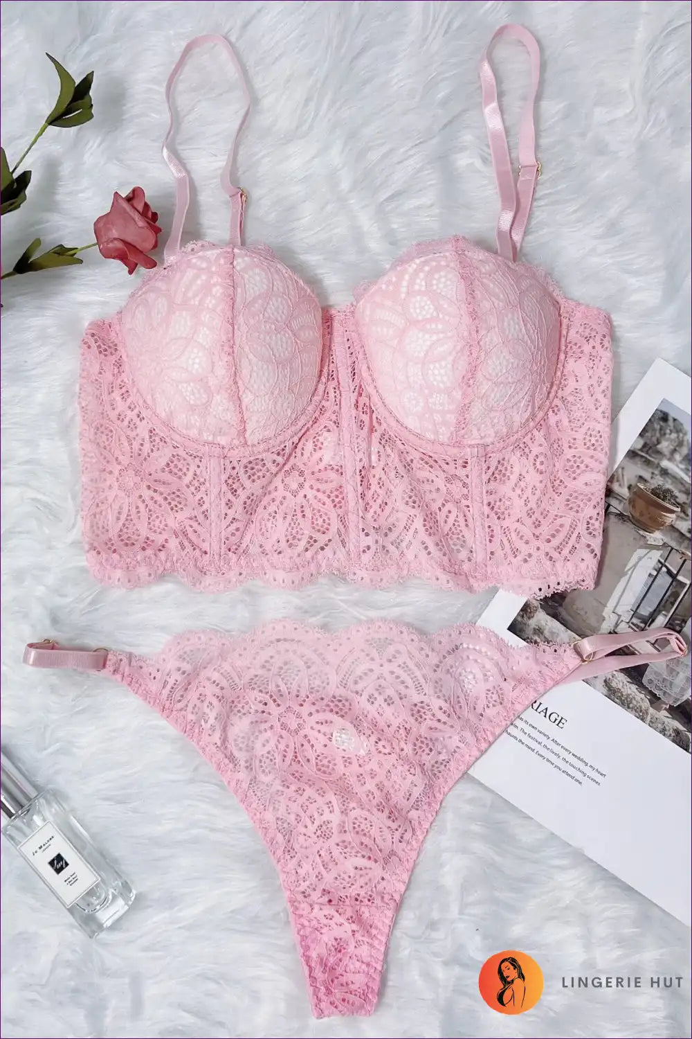 Embrace Delicate Desire And Allure With Our Enchanting Lace Push-up Lingerie! Experience The Epitome