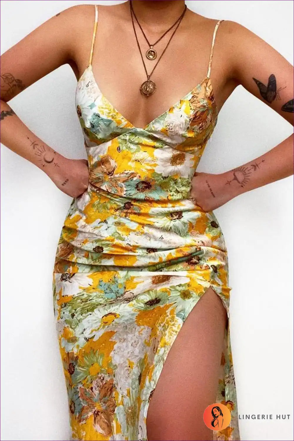 Elevate Your Wardrobe With Our Flirty Floral Print Dress. Vibrant, Feminine, And Versatile—perfect For Spring