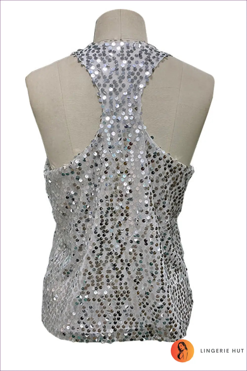 Sequin Sleeveless Top - Summer Evenings Sorted - s / Silver - Clothing - Lingerie Hut - Casual • Everyday • Glamour