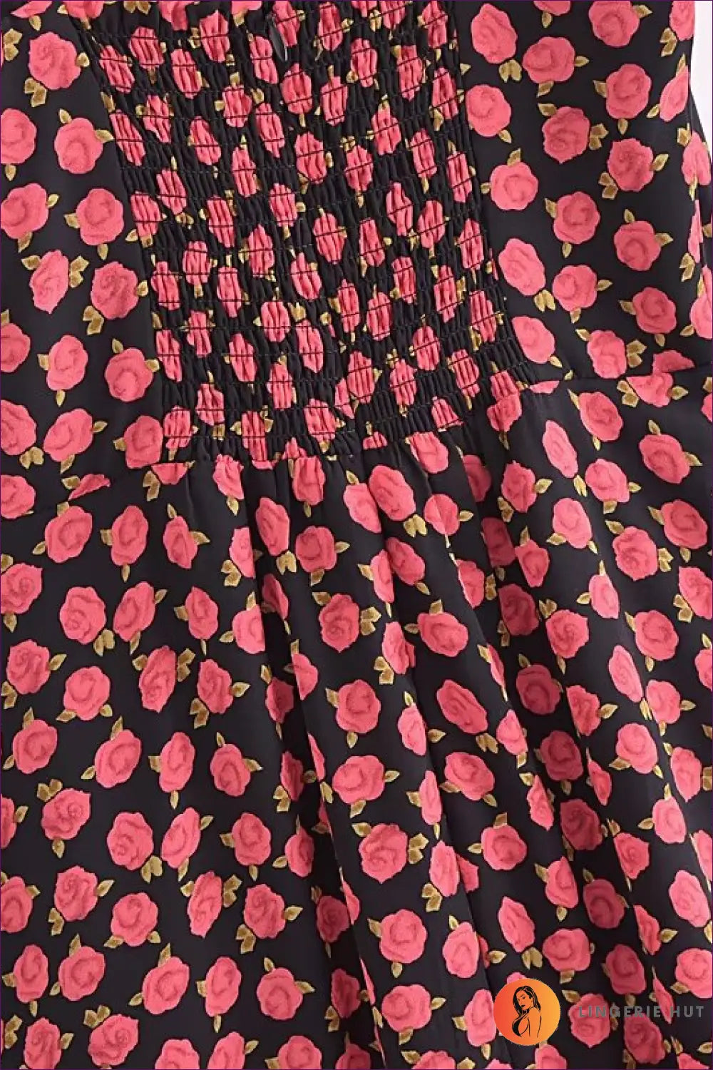 Floral Midi Dress with Backless Detail - Garden Party Ready - Dresses - Lingerie Hut - A-line • Autumn • Backless