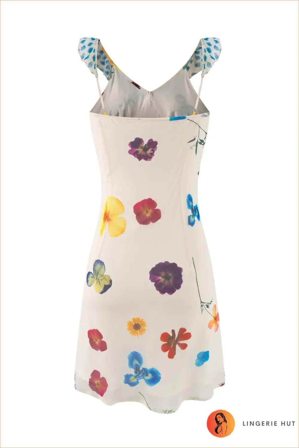 Floral Slip Dress with Ruffle Trim - Seaside Vacation Mood - Dresses - Casual • Clothing • Everyday • Lingerie Hut