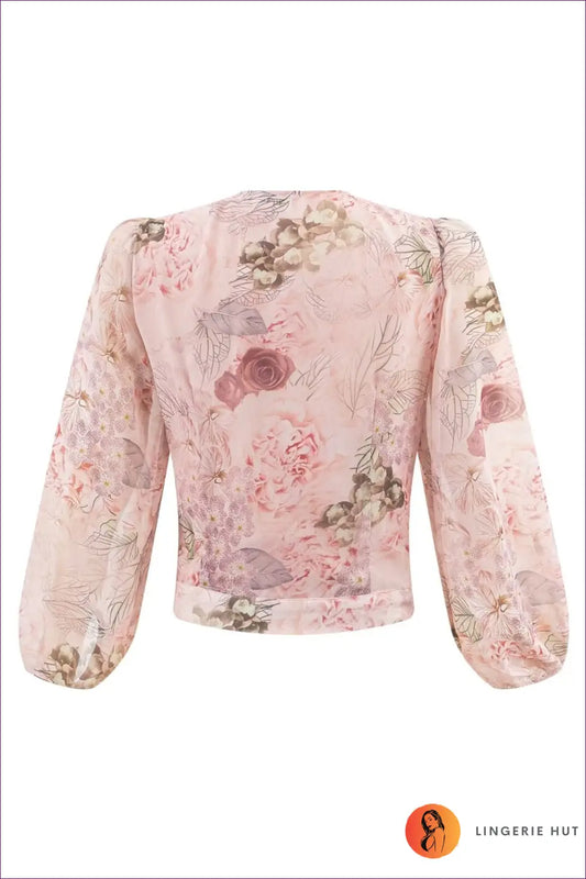 Floral Wrap Blouse - Effortless Spring Polished - Top - Lingerie Hut - Autumn • Casual • Everyday