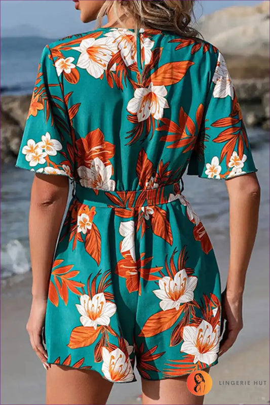 Floral Wrap Romper – Beach Day Essential For x