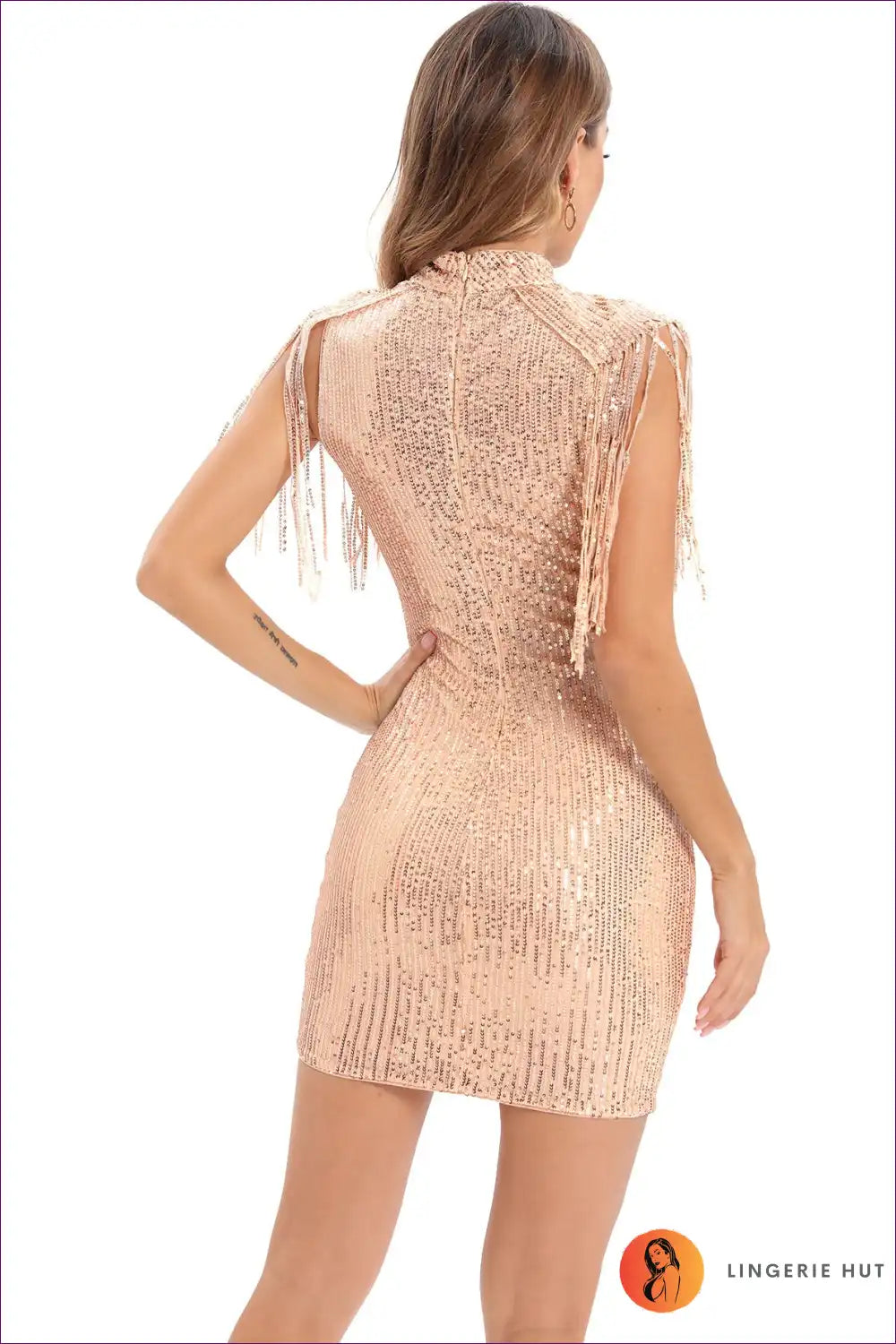 Turn Heads And Set The Night On Fire With This Show-stopping Glam Sequin Bodycon Dress. Embrace Your Allure At
