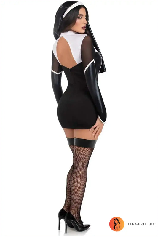 Hollow out Nun Cosplay Dress for Halloween & Parties Clubwear, Costume, Cutout, Halloween,
