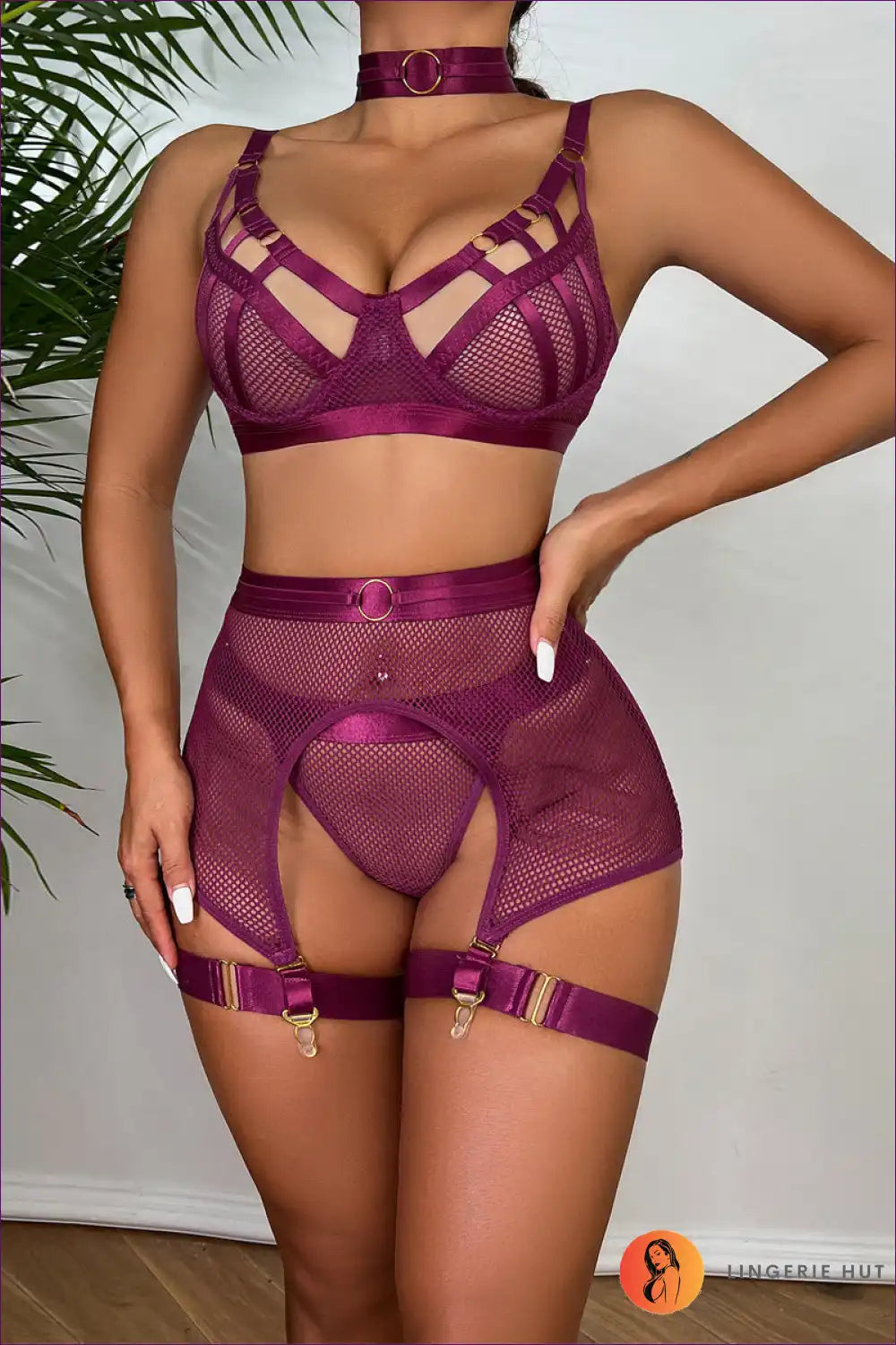 Embrace The Essence Of Elegance And Sensuality With Lingerie Hut’s Interwoven Lace Bra & Panty Set - a Fusion