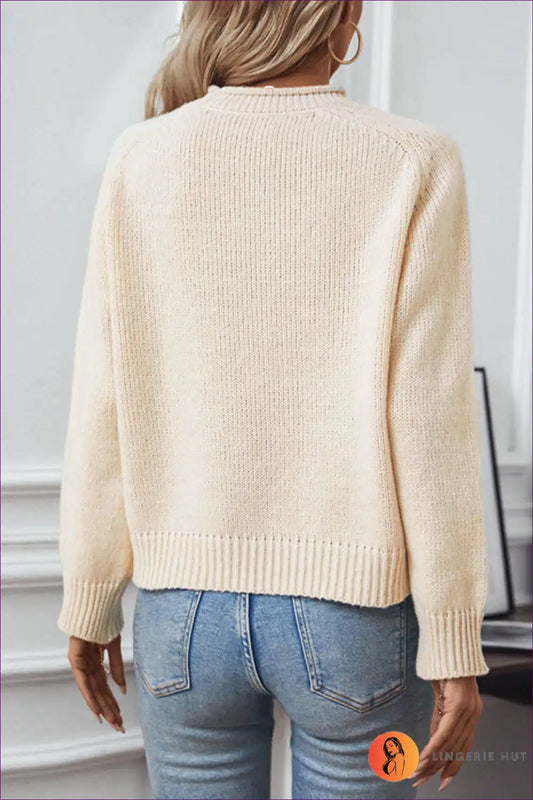 Jumper with Christmas Tree Motif - Holiday Spirit for Autumn, Casual, Everyday, just In, Modest