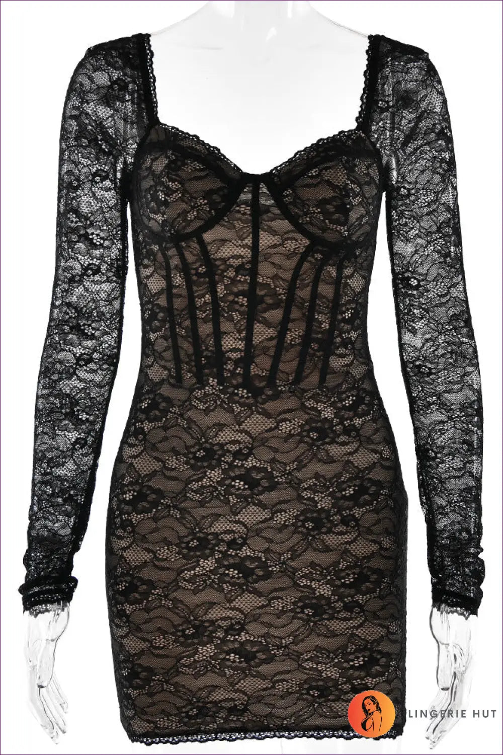Lace Bodycon Mini Dress - Understated Glamour - s / Black - Dresses - All Season • Autumn • Backless • Date Night