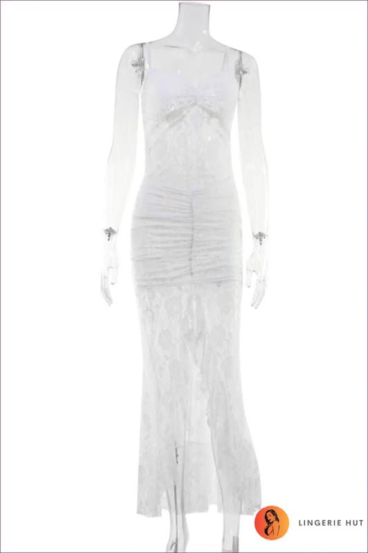 Lace Maxi High-low Dress - Effortless Summer Romance - s / White - Dresses - Lingerie Hut - Bridal • Evening Wear