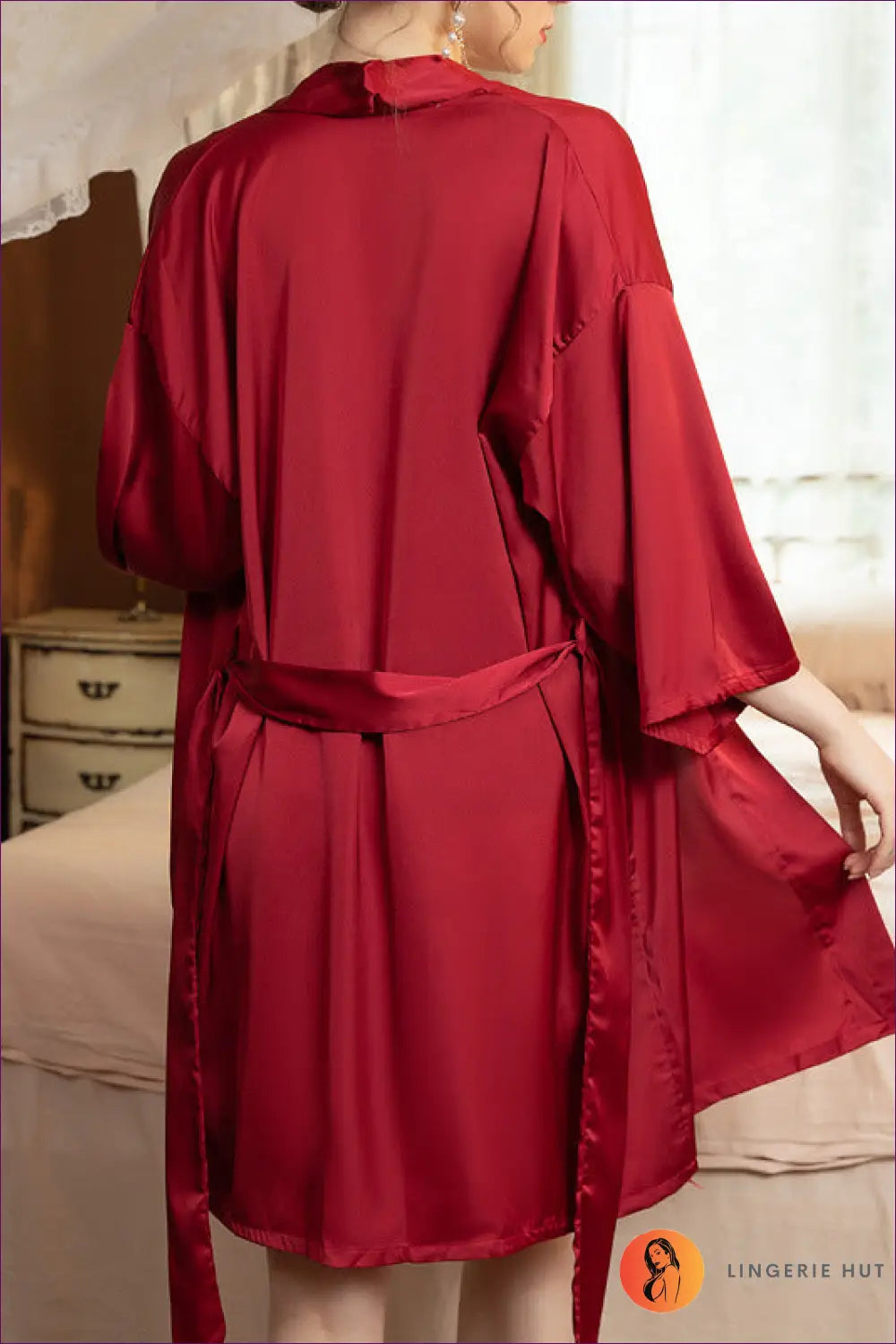 Lace Nightdress & Robe Set - the Honeymoon Edit - m / Gown - Sleepwear Loungewear - Lingerie Hut - All Season • Boudoir