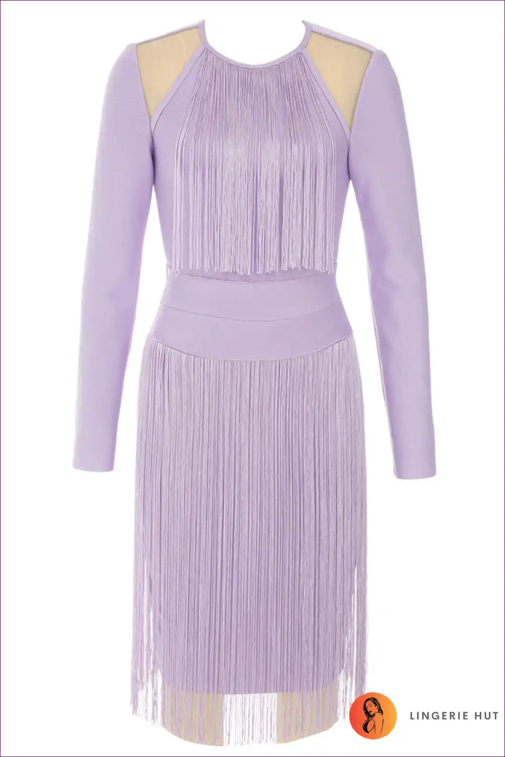 Lavender Fringe Cocktail Dress - Party Ready