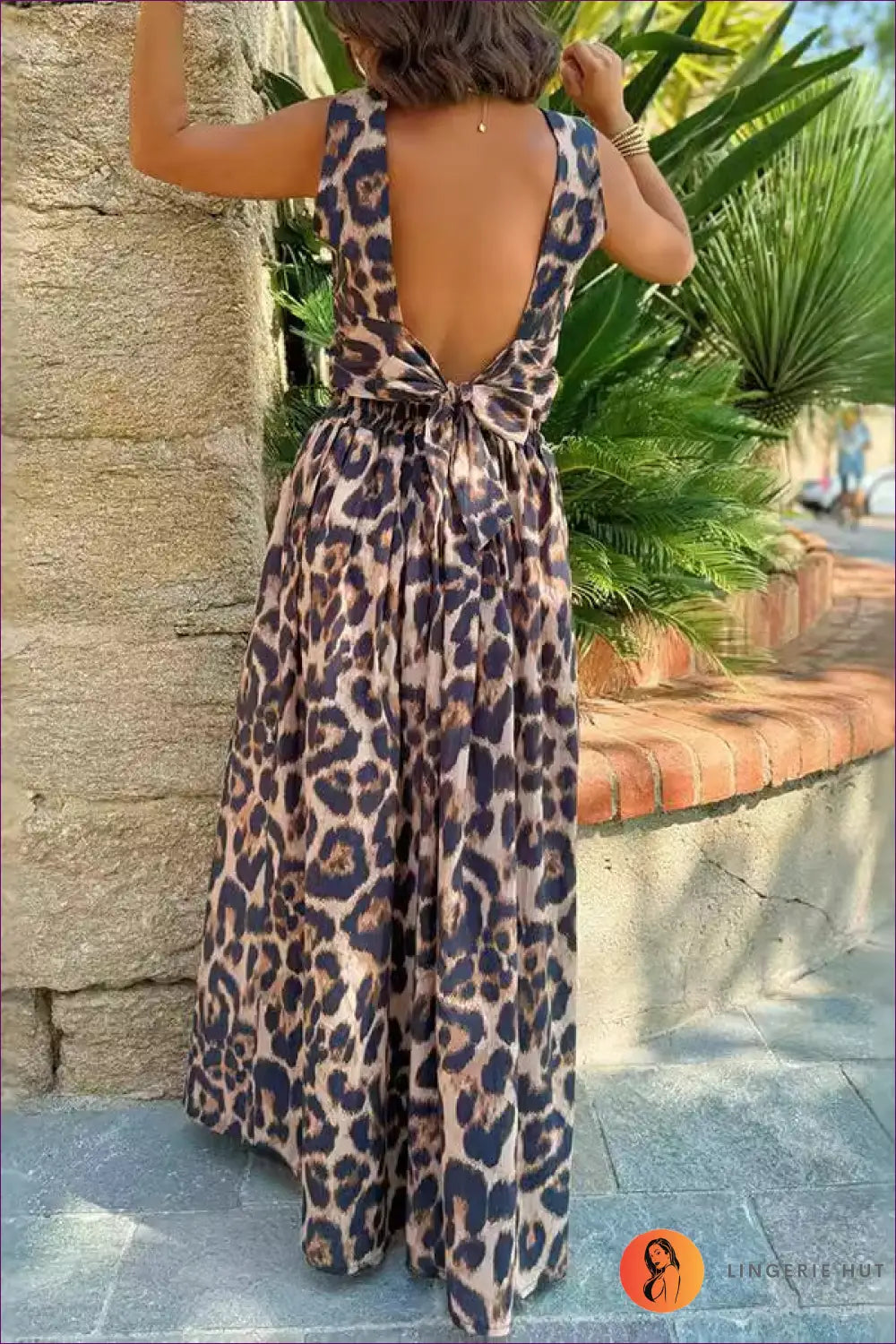 Leopard Print co Ord Maxi Set - Bold Summer Expressions - Lingerie Hut - Animal • Backless • Beachwear • Casual • Cutout