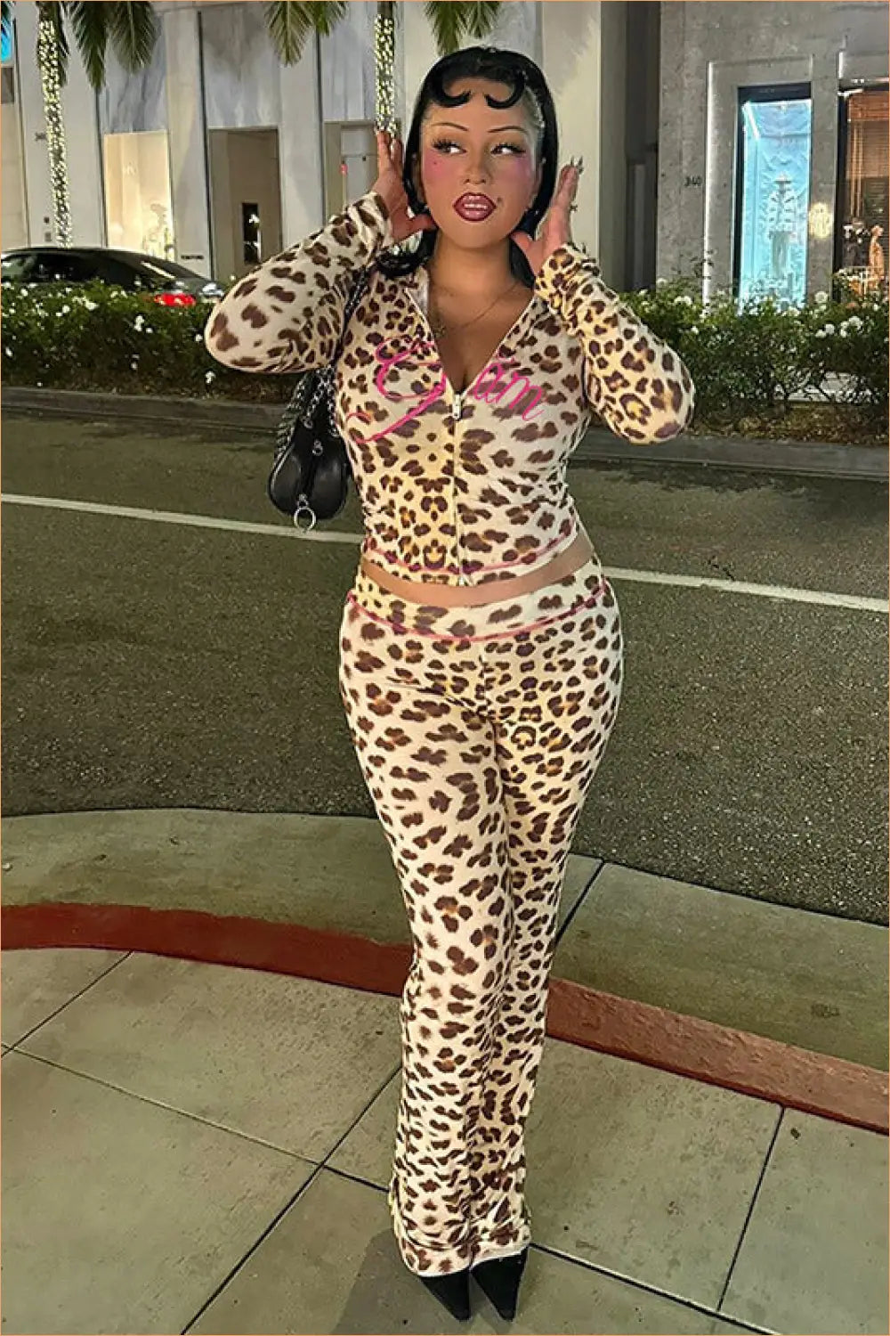 Leopard Print co Ord Set - the one They’ll Ask About - Animal • Casual • Clothing • Clubwear • Lingerie Hut