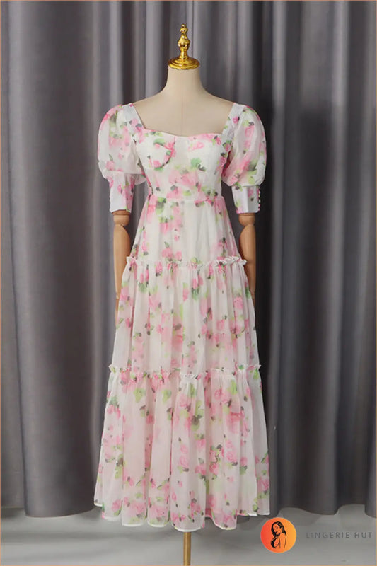 A Line Dress with Backless Silhouette - Easy Elegance - s / Pink - Casual • Cotton • Lingerie Hut
