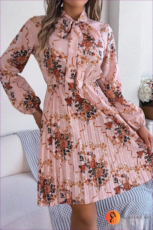 A-line Floral Midi Dress - Effortless Everyday Romance - s / Pink - Dresses - Lingerie Hut - All Season • Autumn • Boho