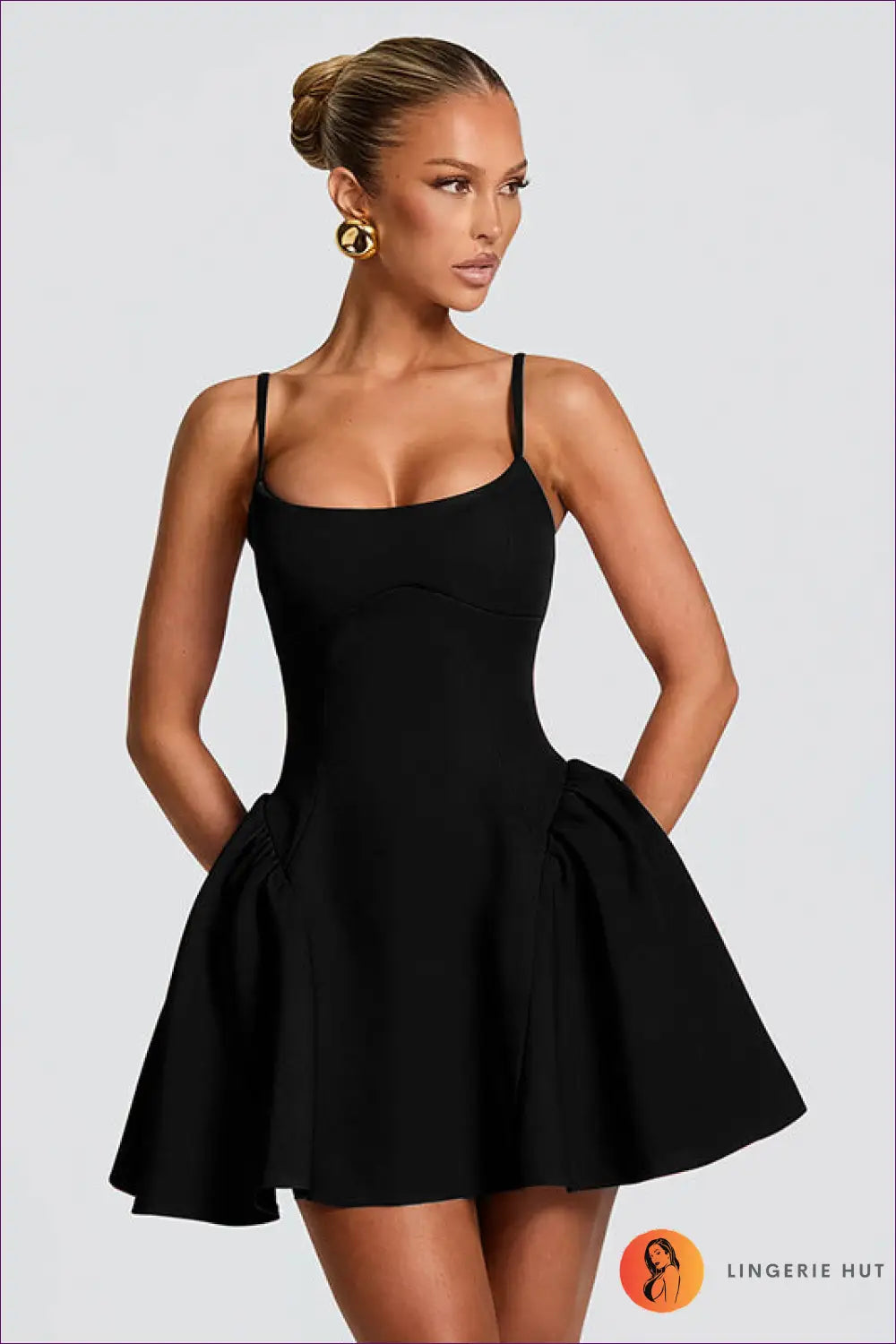 A-line Mini Cami Dress - Effortless Daytime to Evening - s / Black - Dresses - Lingerie Hut - Casual • Everyday