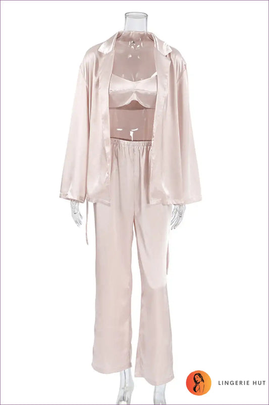 Lounge Set with Belted Robe - Sunday Morning Ritual for All Season, Casual, Glamour, just In, Loungewear