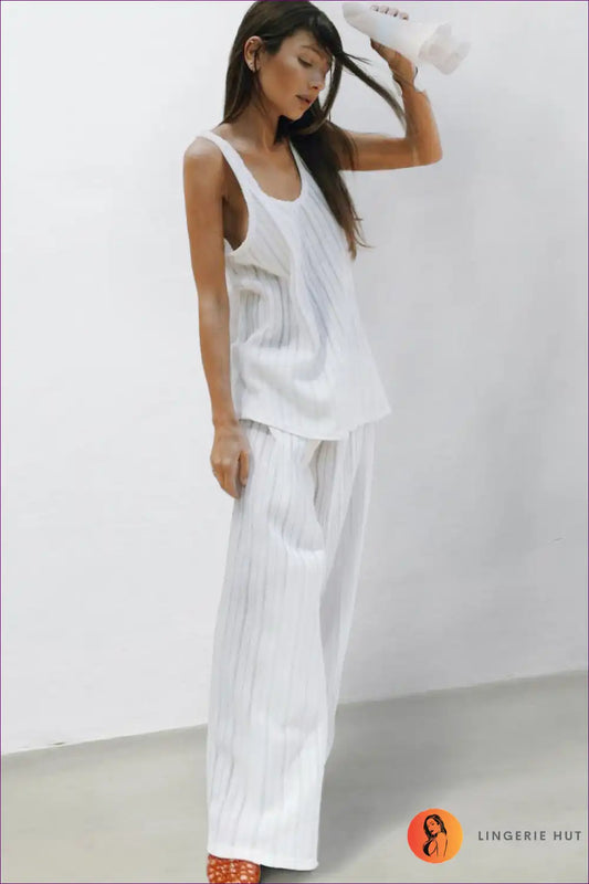 Lounge Set with Ribbed Texture - Sunday Morning Ritual for All Season, Casual, co Ord, Everyday,