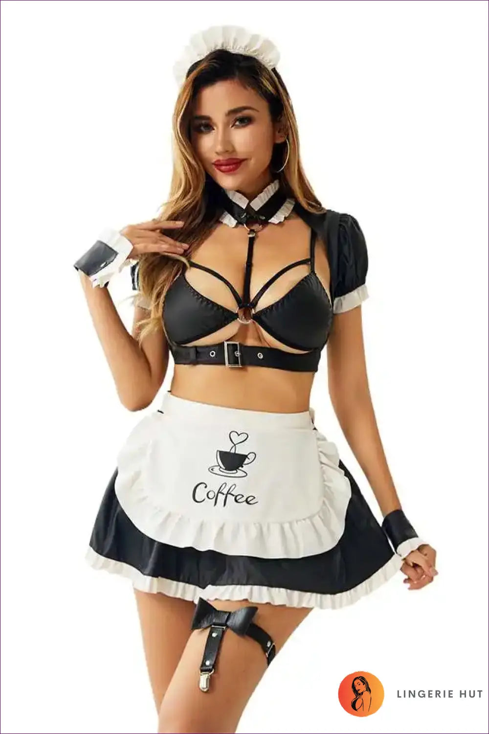 Maid Costume Set - Festival Playfulness Unlocked - 01 / one Size - co Ord - Boho • Clubwear • Cosplay • Costume