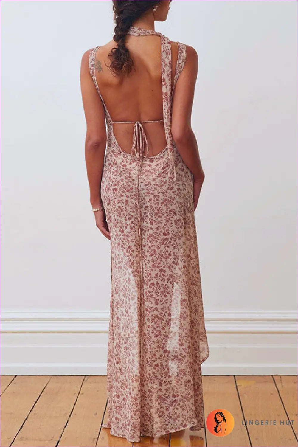 Floral Maxi Dress with Sweetheart Neckline - Evening Elegance - Dresses - Clothing • Date Night • Glamour - Lingerie Hut