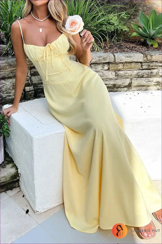 Maxi Dress with Lace Bodice - Effortless Holiday Romance - Dresses - A-line • Boho • Casual • Glamour - Lingerie Hut
