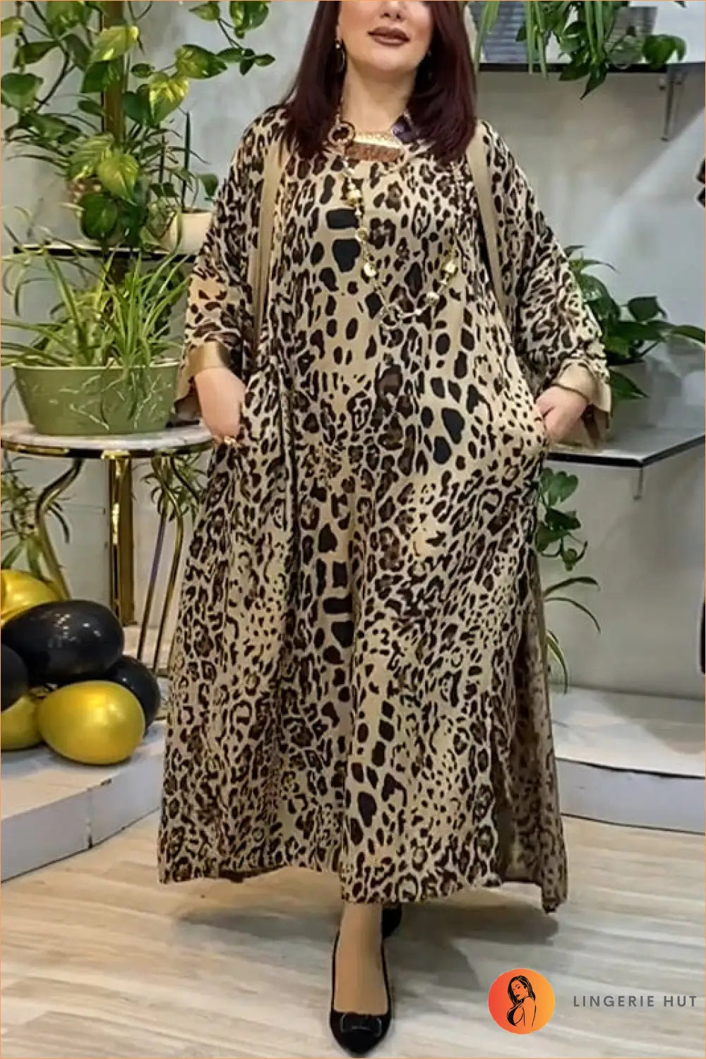 Leopard Print Maxi co Ord Set - Animal • Casual • Clothing • Elegant - Lingerie Hut