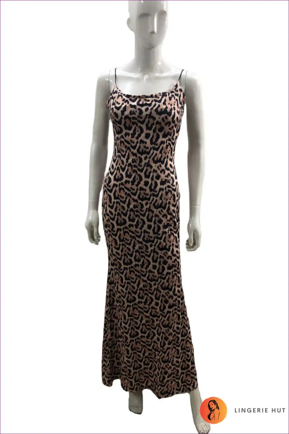 Maxi Dress with Leopard Print - Wild Sophistication for A-line, All Season, Animal, Casual, Date Night