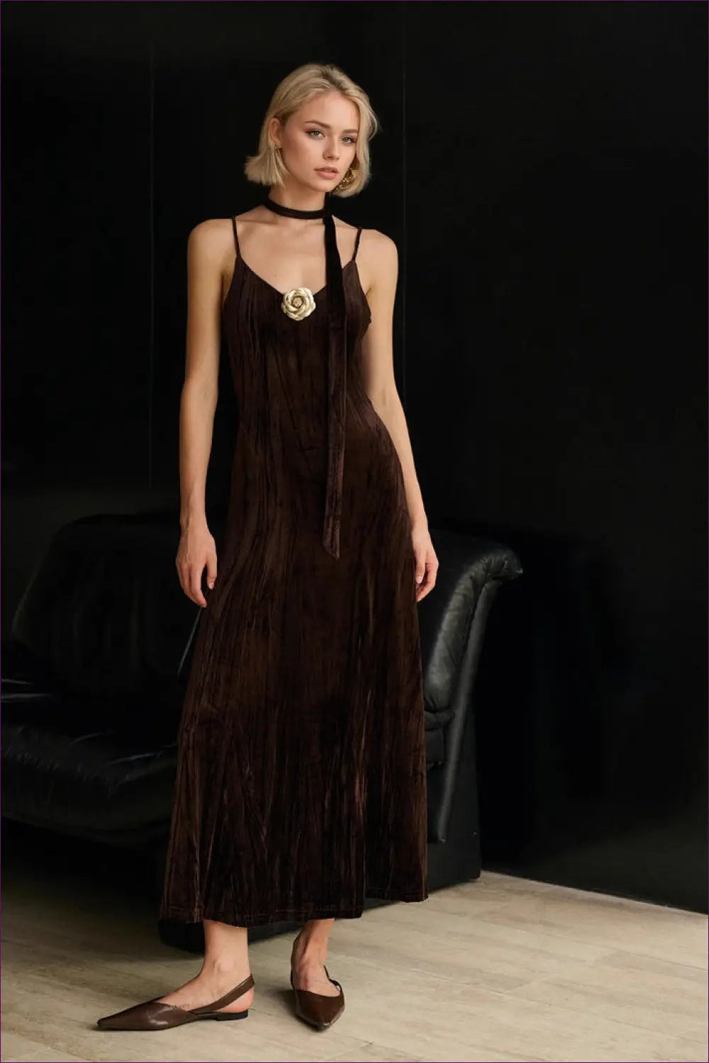 Pleated Maxi Dress - Effortless Boho Sophistication - Dresses - Lingerie Hut - Casual • Evening Wear • Formal
