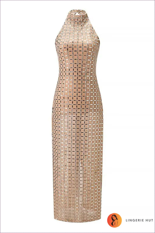 Mesh Halter Maxi Dress - Understated Glamour - Dresses - Lingerie Hut - Backless • Evening Wear • Formal