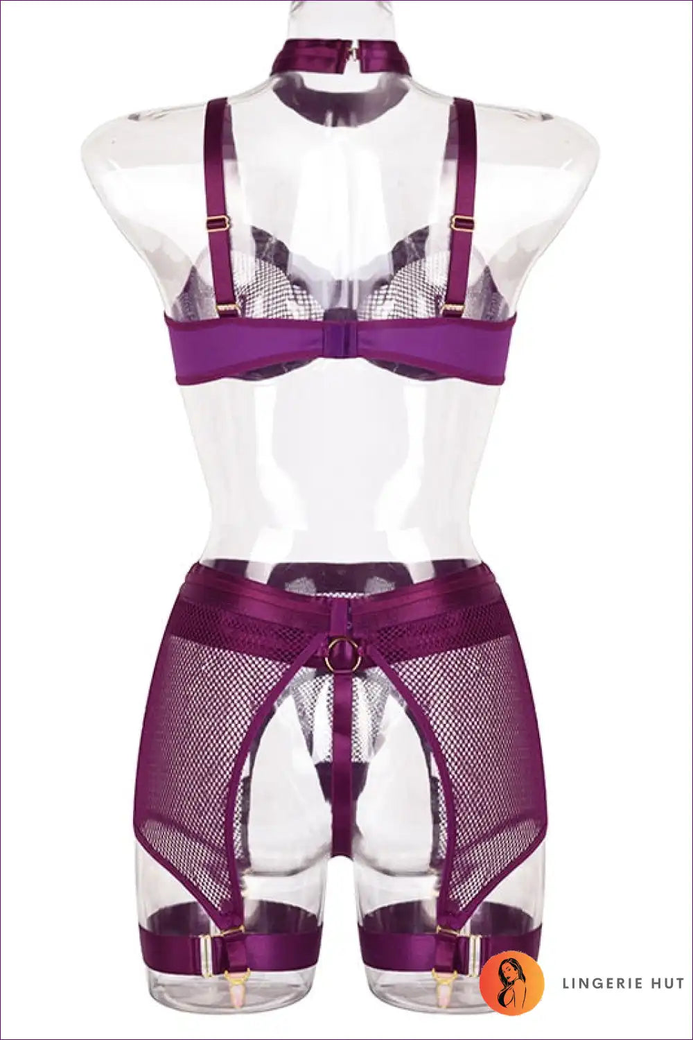 Indulge In The Allure Of This Mesh Sheer Ring Detail Bra Set - a Dreamy Fusion Flirty And Captivating! Flaunt