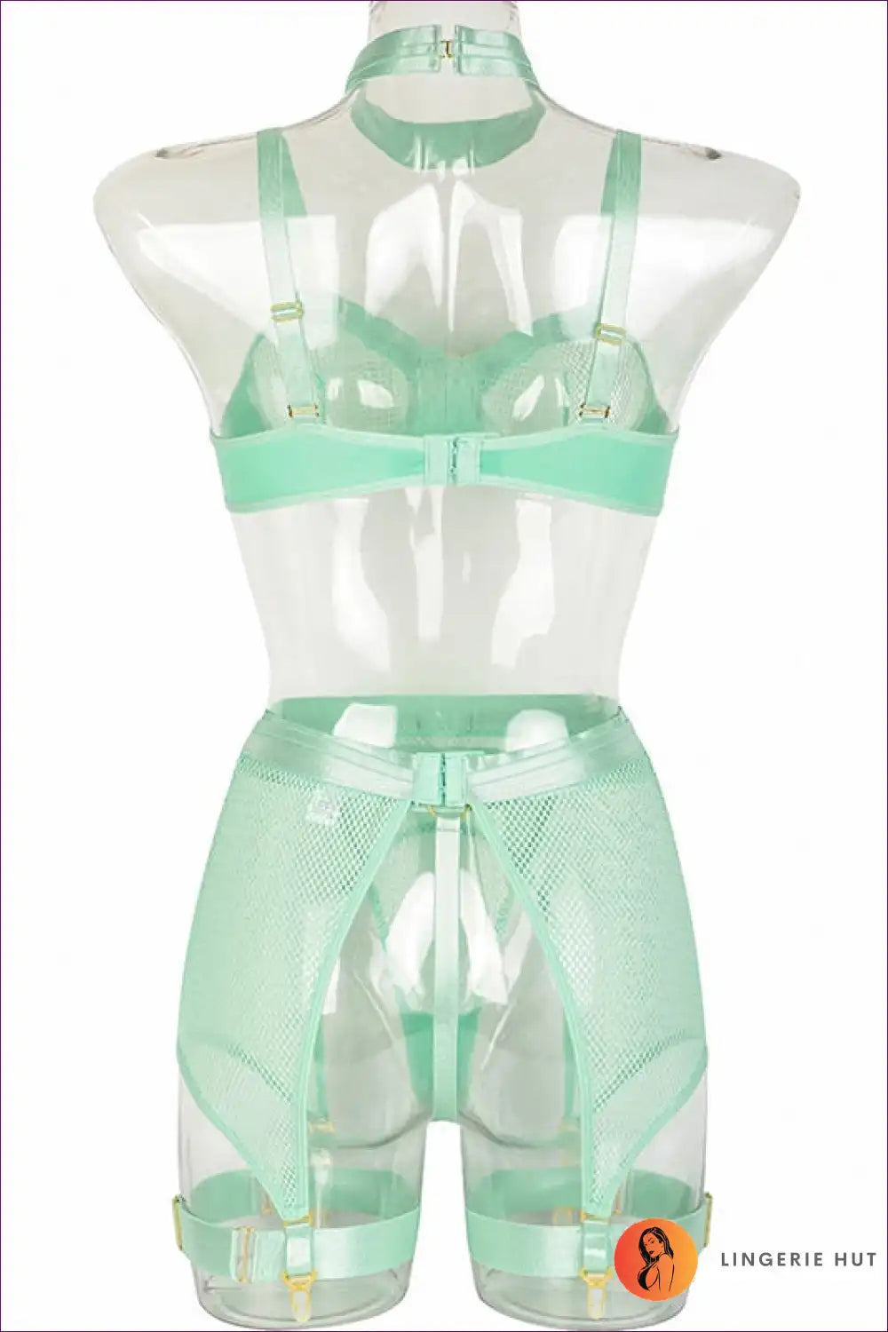Indulge In The Allure Of This Mesh Sheer Ring Detail Bra Set - a Dreamy Fusion Flirty And Captivating! Flaunt