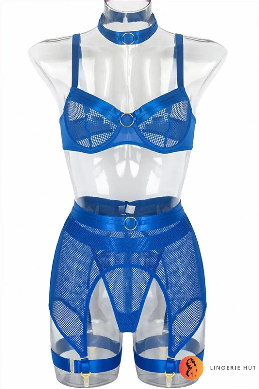 Indulge In The Allure Of This Mesh Sheer Ring Detail Bra Set - a Dreamy Fusion Flirty And Captivating! Flaunt