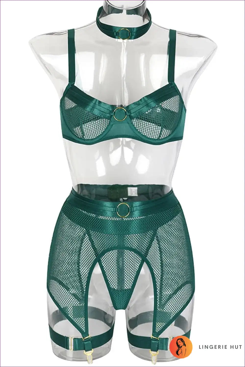 Indulge In The Allure Of This Mesh Sheer Ring Detail Bra Set - a Dreamy Fusion Flirty And Captivating! Flaunt
