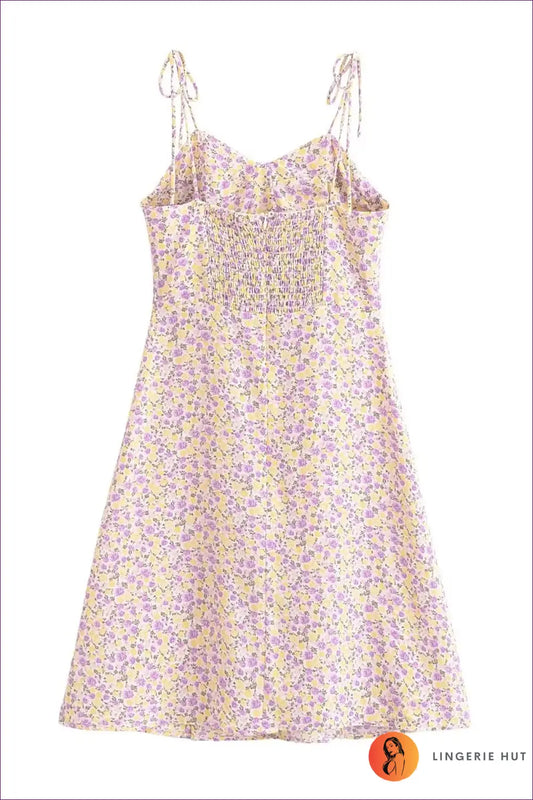 Midi Floral Dress with Smocked Waist - Effortless Everyday Ease - Dresses - Lingerie Hut - A-line • Boho • Casual