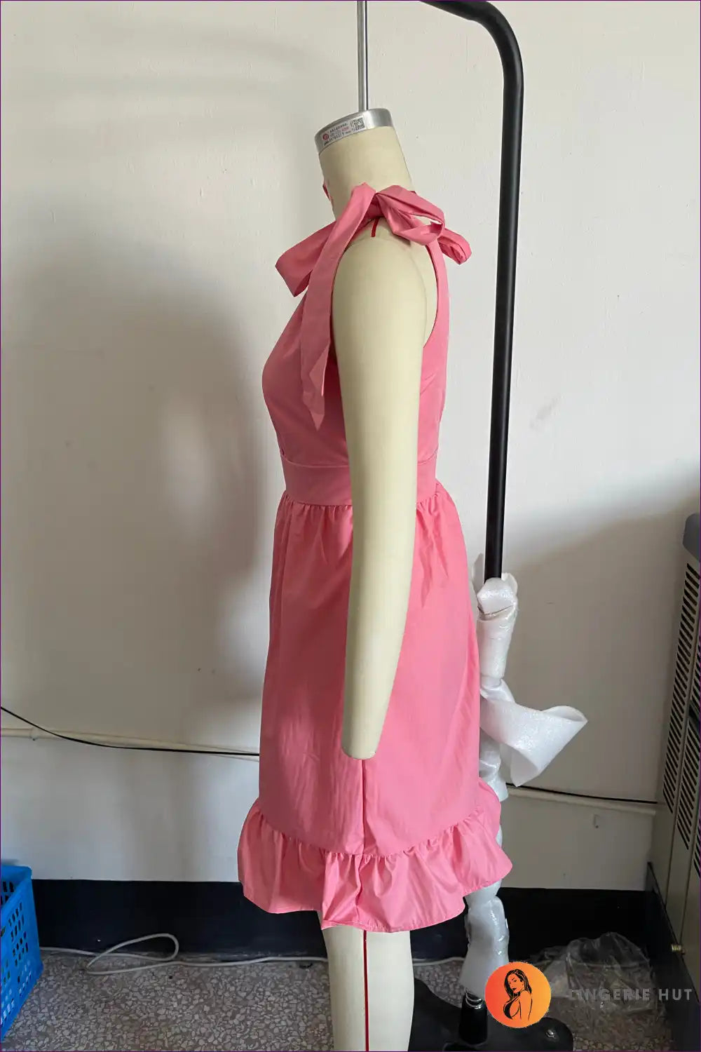 Mini Dress with Bow Shoulder Ties - Sweet Romance