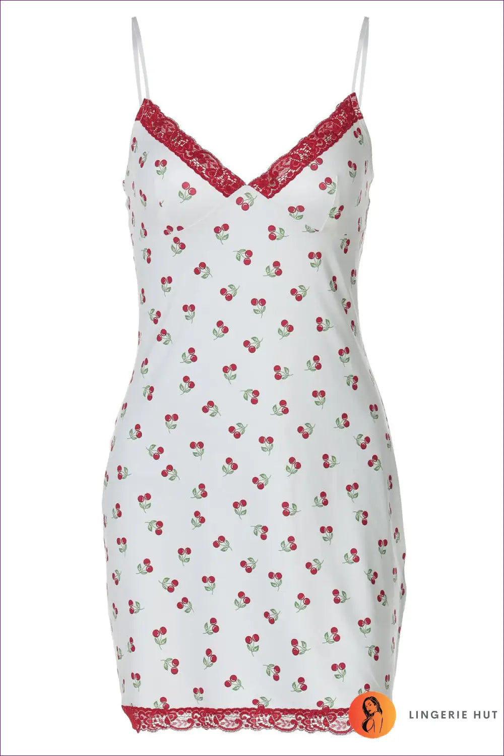 Cherry Print Mini Sundress - Vintage Picnic Charm - Dresses - Lingerie Hut - Casual • Dress • Everyday • Floral