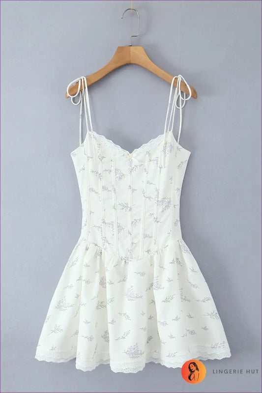 Mini Dress with Corset Detail - Date Night Allure for Corset, Date Night, Dress, Evening Wear, Floral