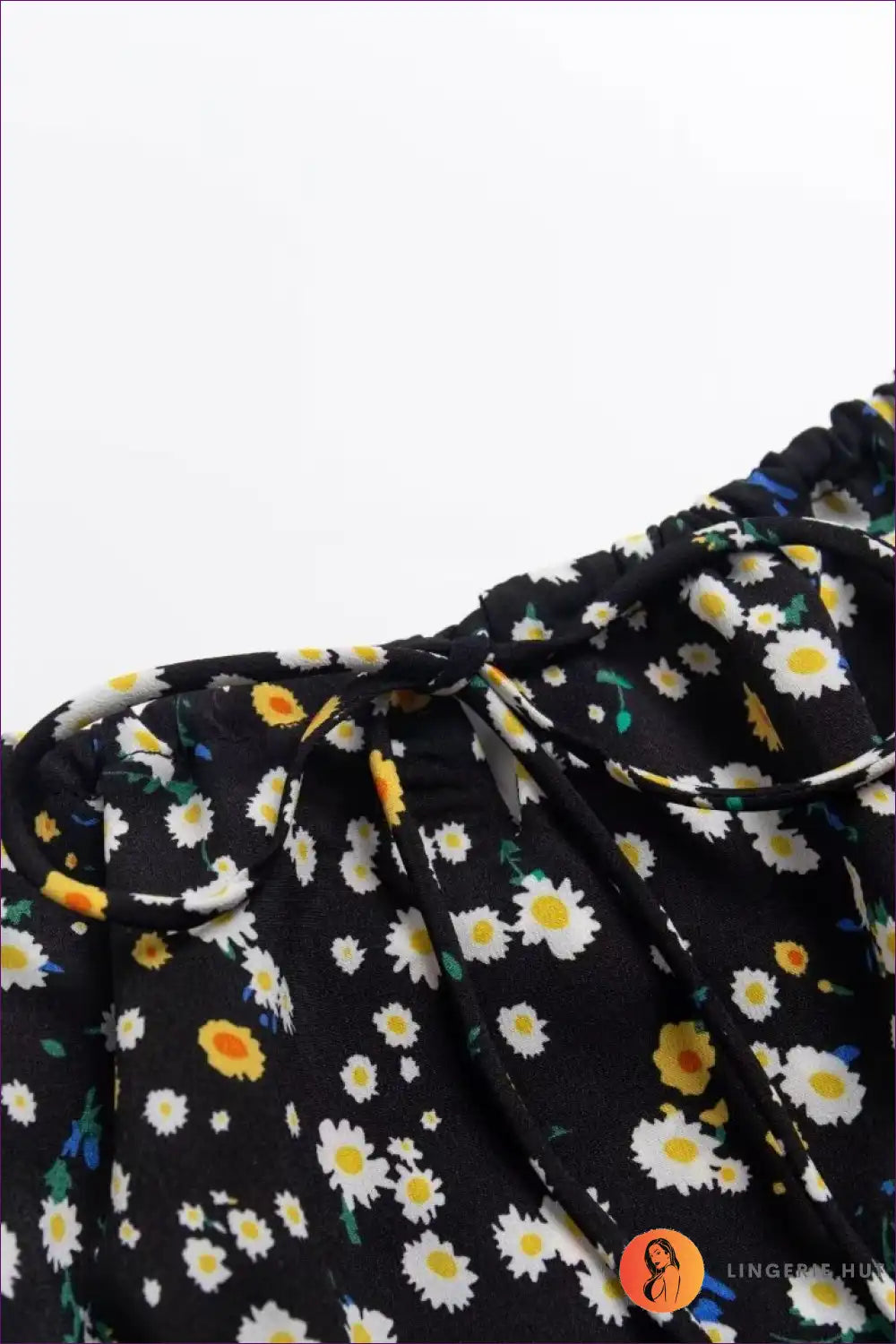 Mini Dress with Ditsy Floral - Picnic Perfect for A-line, Casual, Cotton, Dress, Everyday